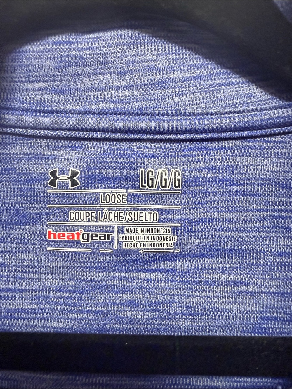 Under Armour Heathered Royal Blue 1/4 Zip Pullover - Picture 5 of 6